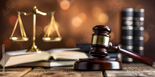 The Importance of Lawyers' Judgment and Gavel in Courtrooms. Concept Legal Proceedings, Courtroom Etiquette, Lawyers' Duties, Gavel Symbolism, Judicial System