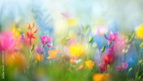 Beautiful summer meadow wit...