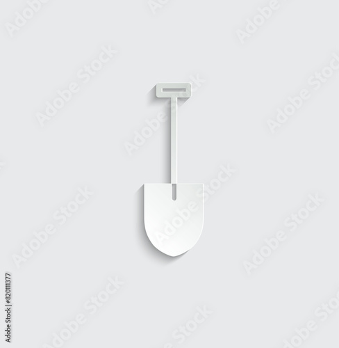 shovel icon vector  worker icon