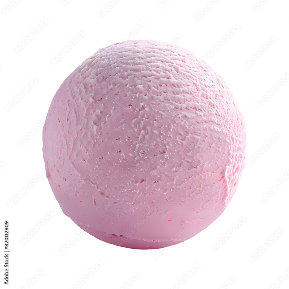 Pink scoop of ice-cream isolated on transparent background Pink scoop of ice-cream isolated on transparent background