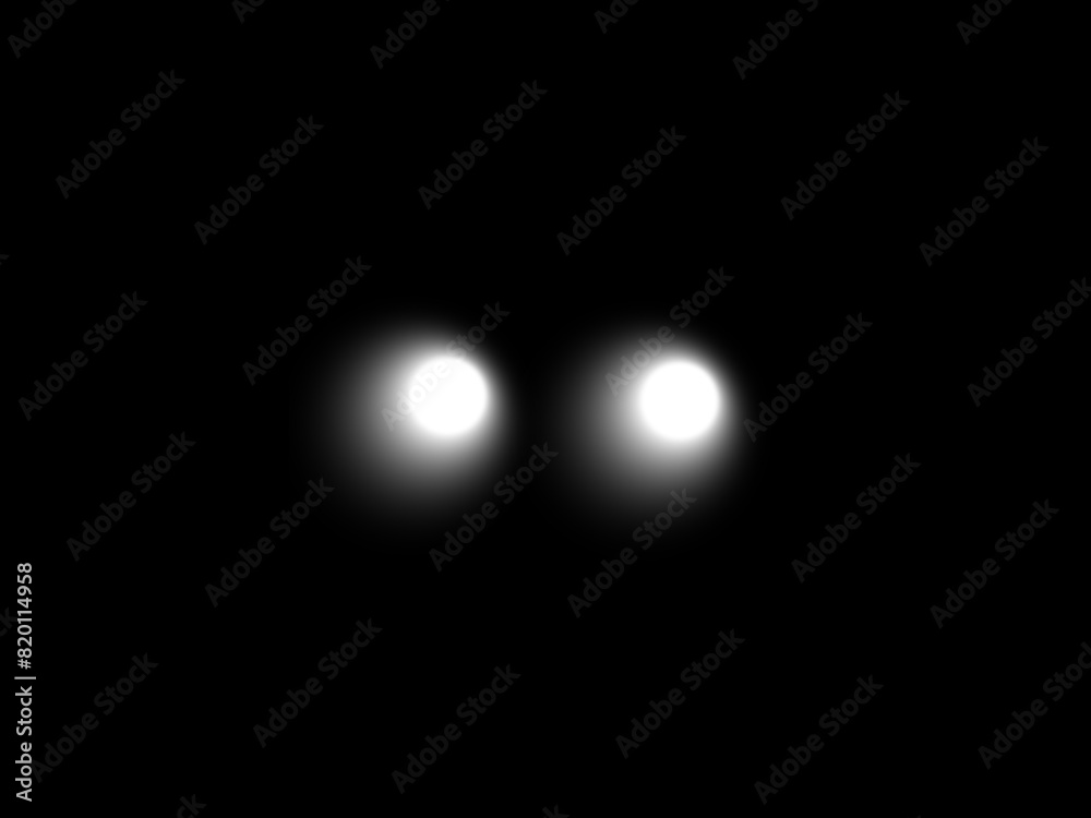 Two white lights in the darkness Two white lights in the darkness