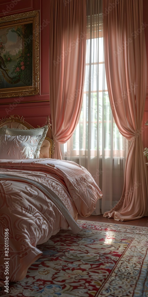 Fototapeta premium Bedroom,bright,cozy and comfortable