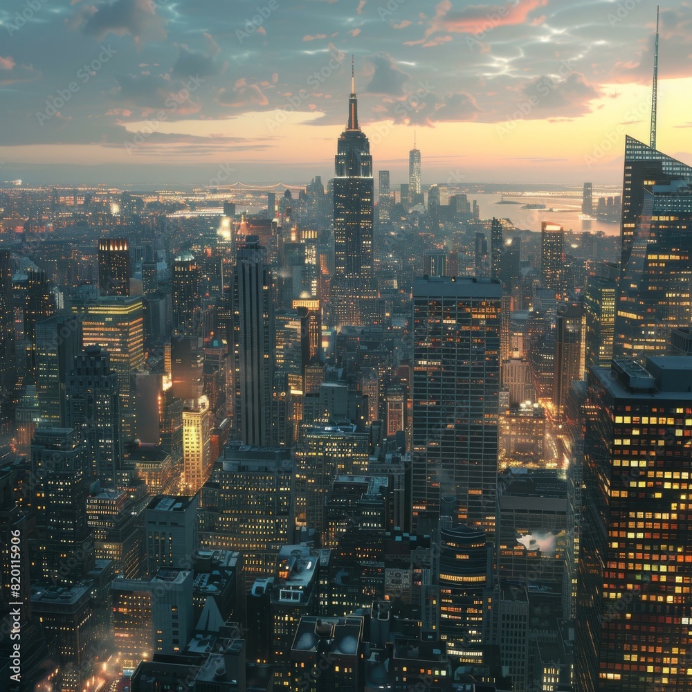 Obraz premium New York City Skyline at Night