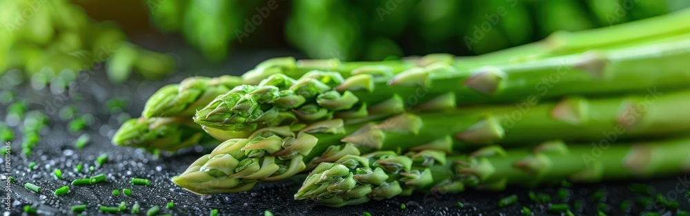 Ripe Green Asparagus Harvest Closeup for Agriculture and Food Photography Background Ripe Green Asparagus Harvest Closeup for Agriculture and Food Photography Background