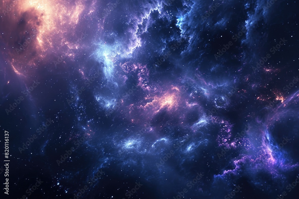 Colorful galaxy with nebulas and cosmic dust Colorful galaxy with nebulas and cosmic dust