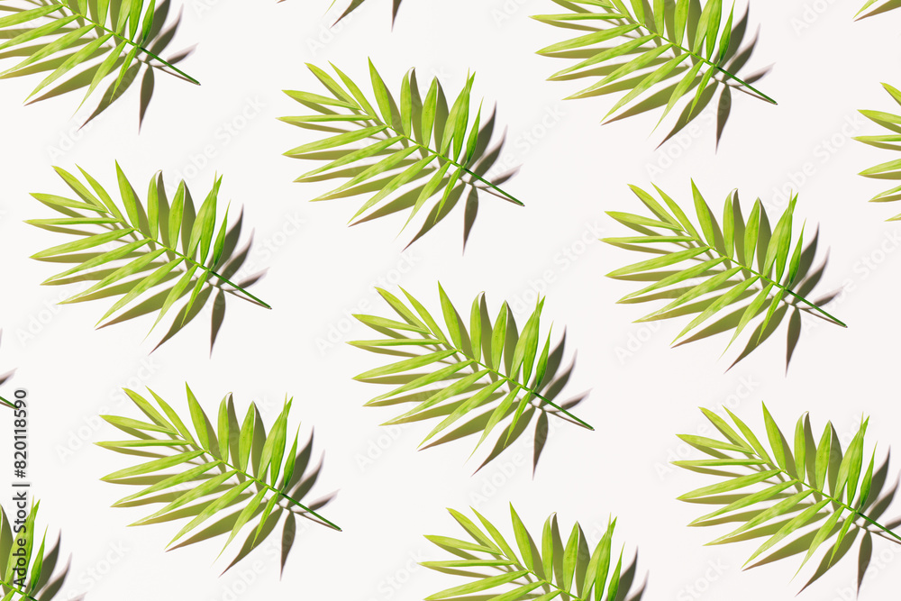 Tropical leaves pattern, summer holidays background.