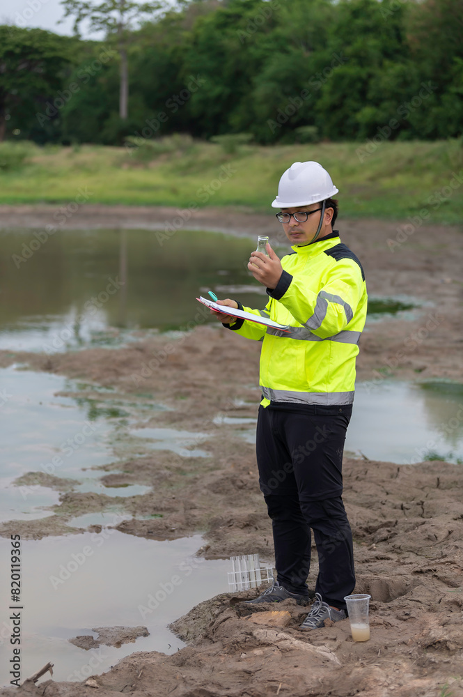 Environmental engineers inspect water quality,Bring water to the lab for testing,Check the mineral content in water and soil,Check for contaminants in water sources. Environmental engineers inspect water quality,Bring water to the lab for testing,Check the mineral content in water and soil,Check for contaminants in water sources.