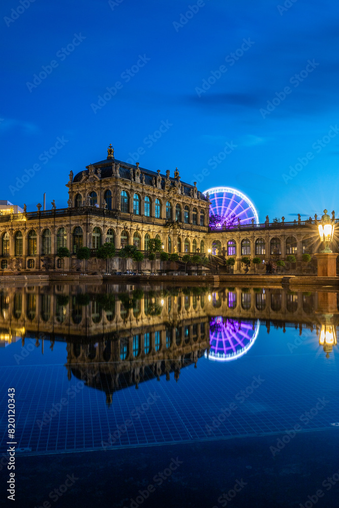 The Dresden Zwinger, a landmark of Baroque architecture. Historical buildings in the style of a castle. Orangery at sunrise in the morning in the city of Dresden, Saxony, Germany The Dresden Zwinger, a landmark of Baroque architecture. Historical buildings in the style of a castle. Orangery at sunrise in the morning in the city of Dresden, Saxony, Germany