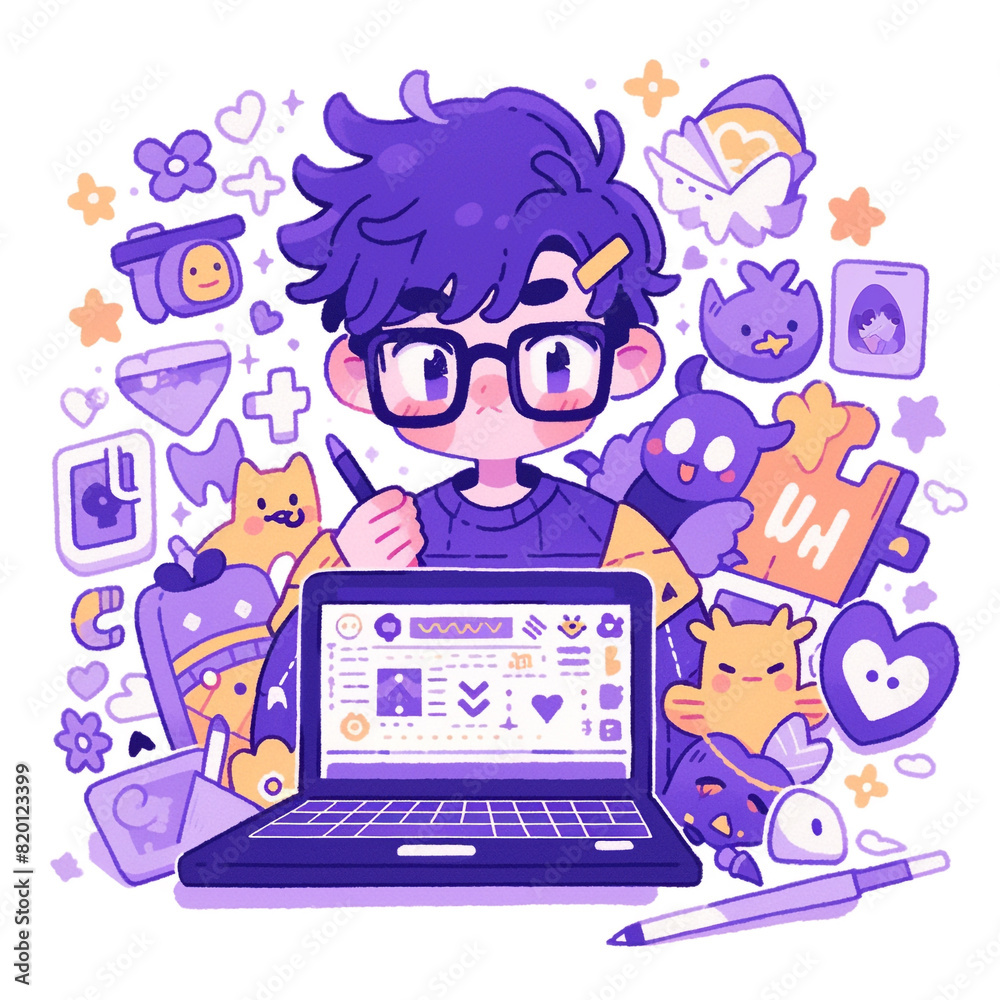 Illustration of designer graphic