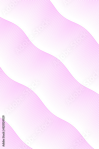 Abstract background with waves for banner. Standart poster size. Vector background with lines. Element for design isolated. Pink and white gradient. Brochure, booklet. Summer, spring. Valentine's Day