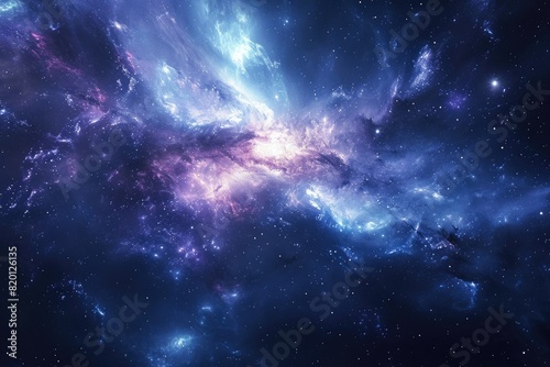 Colorful galaxy with vibrant colors and stars