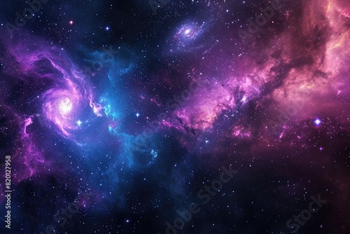 Amazing cosmic scene with vibrant colors