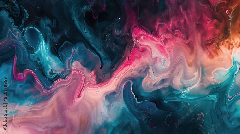 Gorgeous abstraction created by slowly blending and softly combining liquid paints Gorgeous abstraction created by slowly blending and softly combining liquid paints