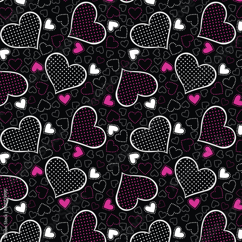 Polka dot hearts design