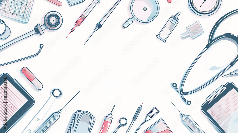 Illustration of medical equipment on a white background. Illustration of medical equipment on a white background.