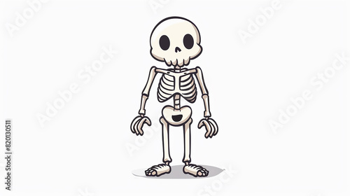Illustration of a cartoon skeleton.