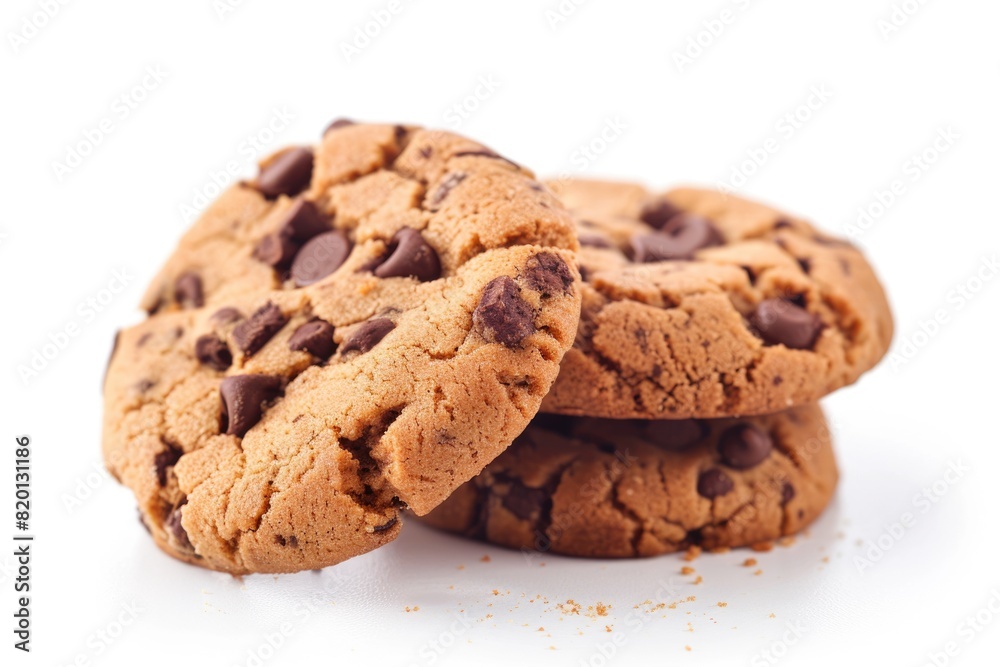 Cookie Baking. Stack of Delicious Chocolate Cookies - Sweet Dessert Food Cookie Baking. Stack of Delicious Chocolate Cookies - Sweet Dessert Food