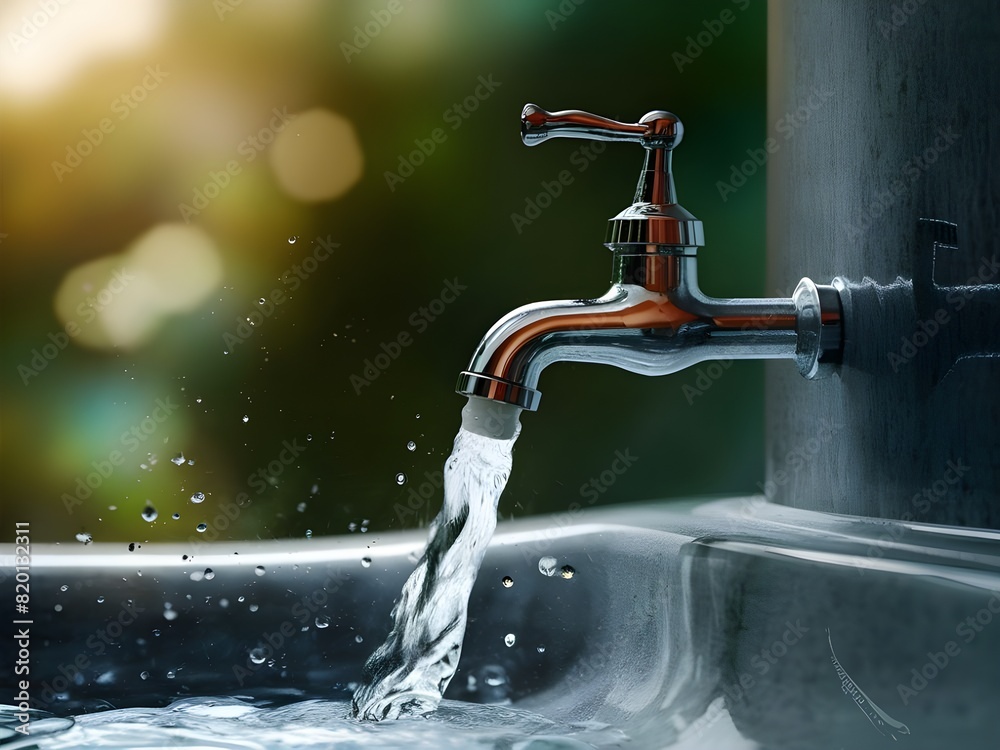 water flowing from faucet water flowing from faucet