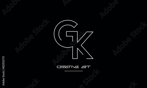 GK, KG, G, K abstract letters logo monogram