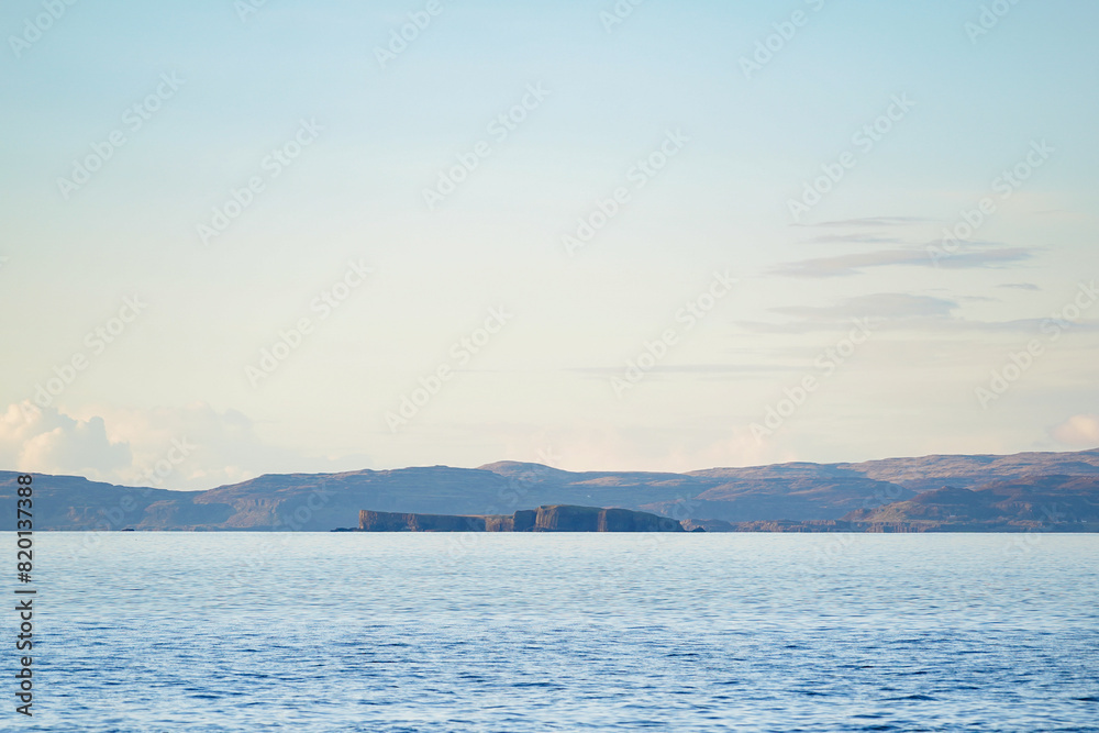 The isle of Staffa seen from the Isle of Iona