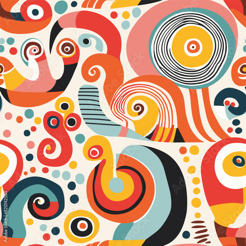 Bright seamless pattern for interior design, printing on paper and fabric.