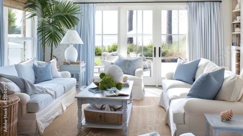 Light and Airy Coastal Living Room Retreat