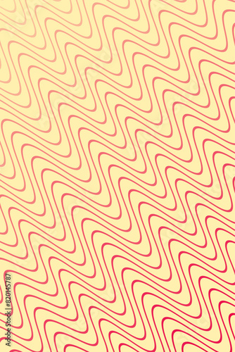 Abstract background with waves for banner. Standart poster size. Vector background with lines. Element for design isolated on yellow. Red and yellow gradient. Brochure, booklet. Summer, spring