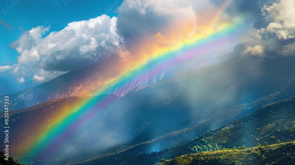 Rainbow in the mountainsRainbow in the mountains