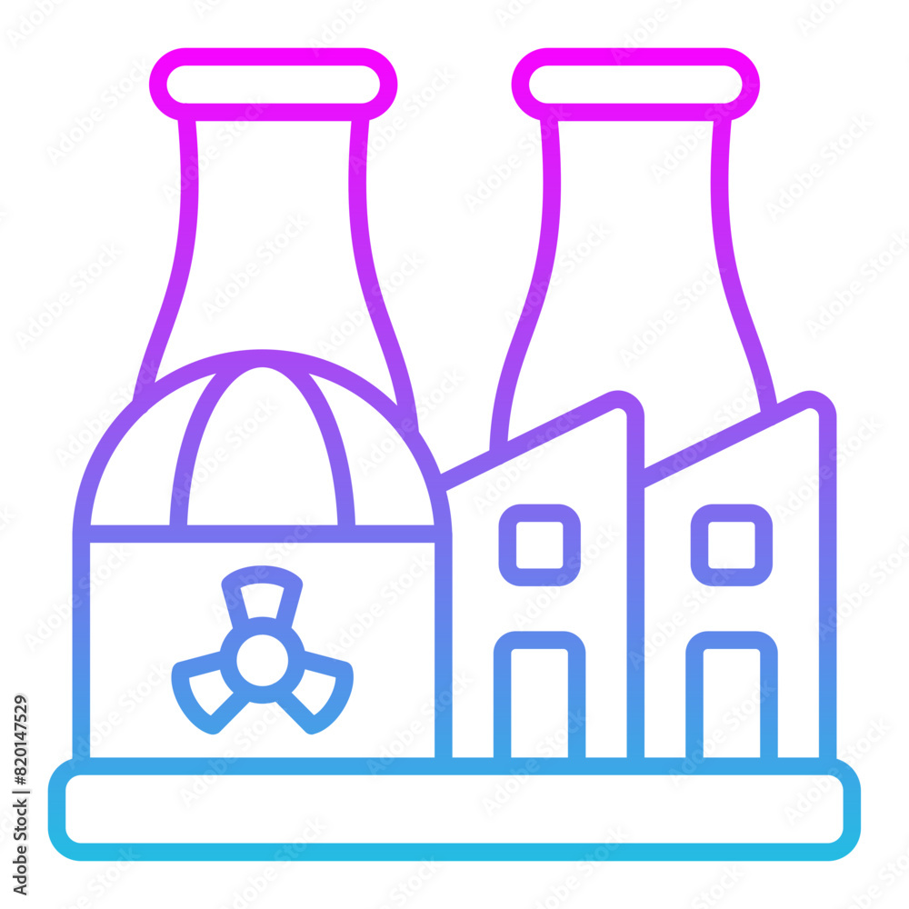Fototapeta premium Nuclear Plant Icon