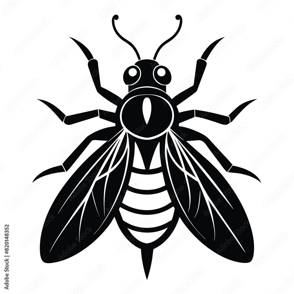 Fototapeta premium insect black icon on white background