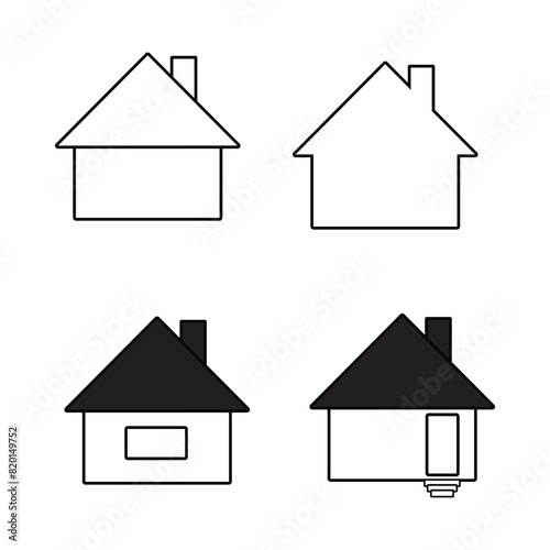 House or Real Estate. Home Outline Icons. © Baurzhan I