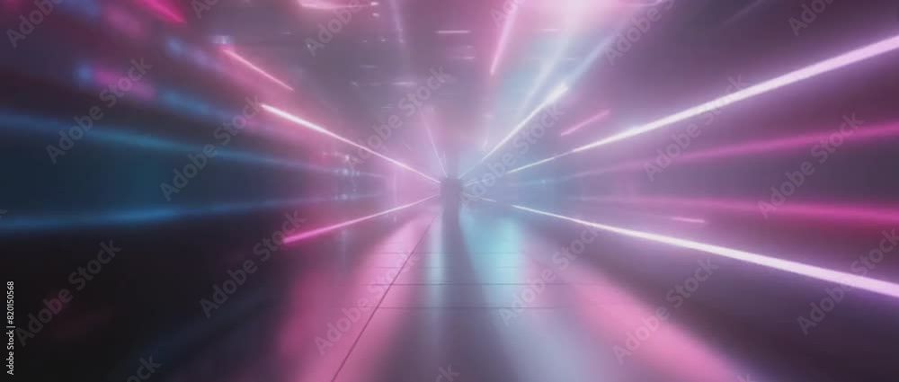 Futuristic corridor illuminated with neon lights, leading into the unknown. Perfect for sci-fi, technology, and space-themed content. Futuristic corridor illuminated with neon lights, leading into the unknown. Perfect for sci-fi, technology, and space-themed content.