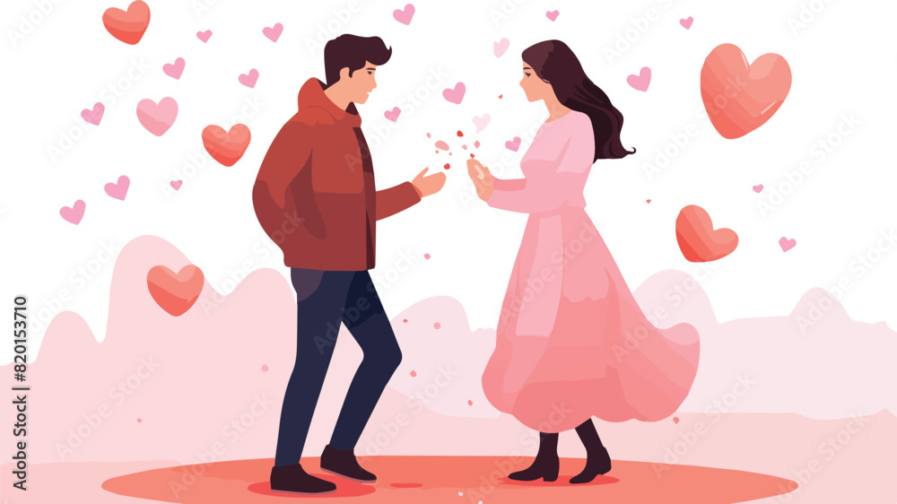 Couple in love, man and woman in love, vector illustration Couple in love, man and woman in love, vector illustration