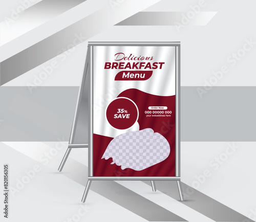 Restaurant menu a frame signs design template