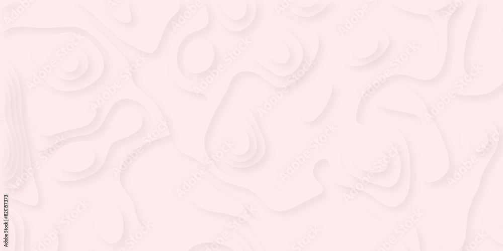 Abstract wavy line 3d paper cut pink background with shadows. Abstract realistic papercut decoration textured with wavy layers. Topographic contour lines vector map seamless pattern vector. Abstract wavy line 3d paper cut pink background with shadows. Abstract realistic papercut decoration textured with wavy layers. Topographic contour lines vector map seamless pattern vector.