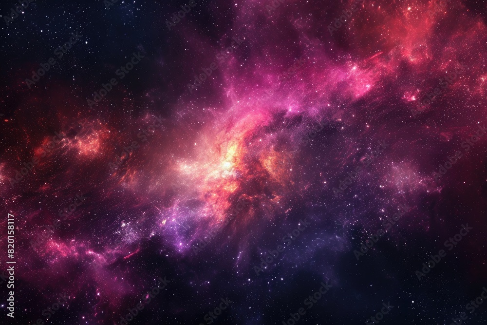 Colorful galaxy with stars and planets in motion Colorful galaxy with stars and planets in motion