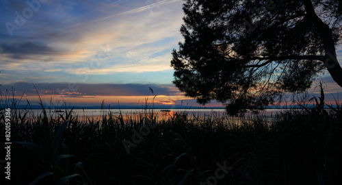 A sunset in the Albufera of Valencia
