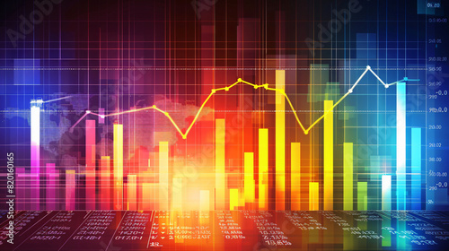 Finance analysis chart stock market business background