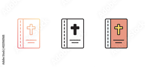 Scripture icon design with white background stock illustration