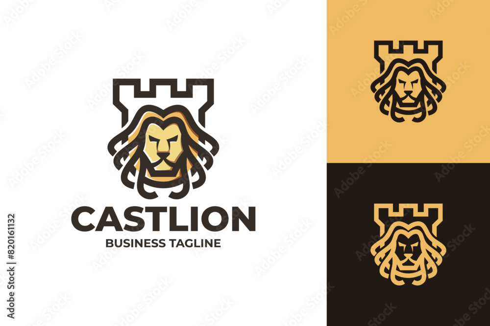 castle lion logo vector castle lion logo vector
