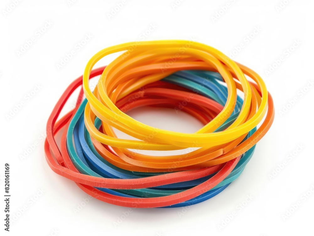 Rubber band isolated on white background Rubber band isolated on white background