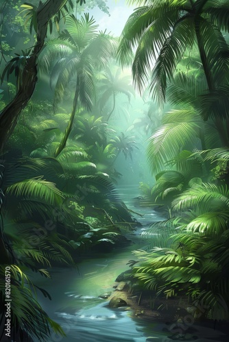 Ethereal Rainforest Stream  Hyper Realism