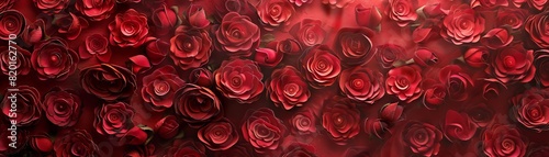 A mesmerizing sea of red roses  showcasing their natural beauty and elegance. Ideal for romantic themes  floral designs  and nature-inspired projects.