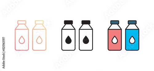 Ink Cartridge icon design with white background stock illustration