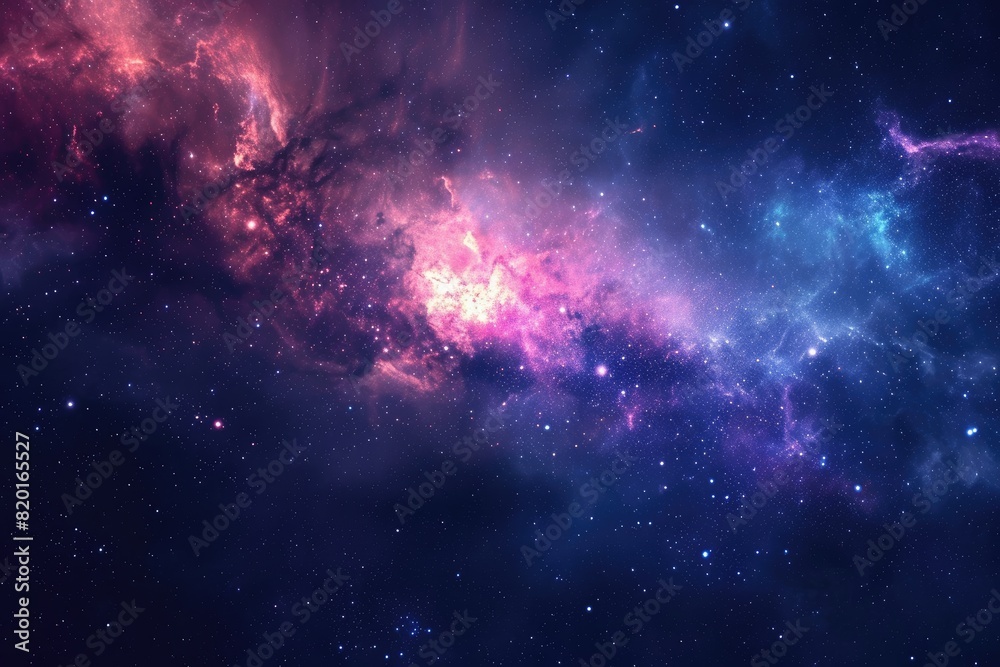 Fototapeta premium Colorful galaxy with cosmic dust and nebulas