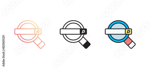 Search icon design with white background stock illustration