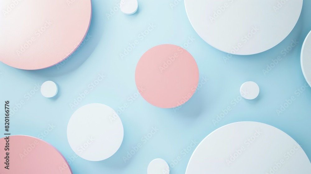Soft pastel circles of varying sizes on a textured blue backdrop, conveying a minimalist and modern aesthetic Soft pastel circles of varying sizes on a textured blue backdrop, conveying a minimalist and modern aesthetic