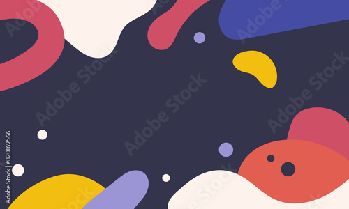 Creative background with amorphous shapes.