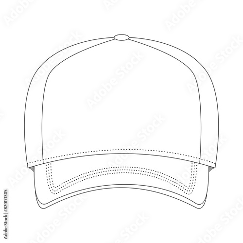 Trucker hat or baseball cap mockup vector