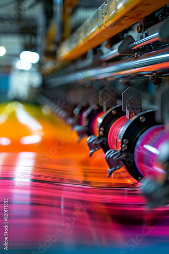 Wallpaper Mural Vibrant colors seemingly flow from a paper sheet in a hightech printing process, capturing the essence of digital color transformation Torontodigital.ca